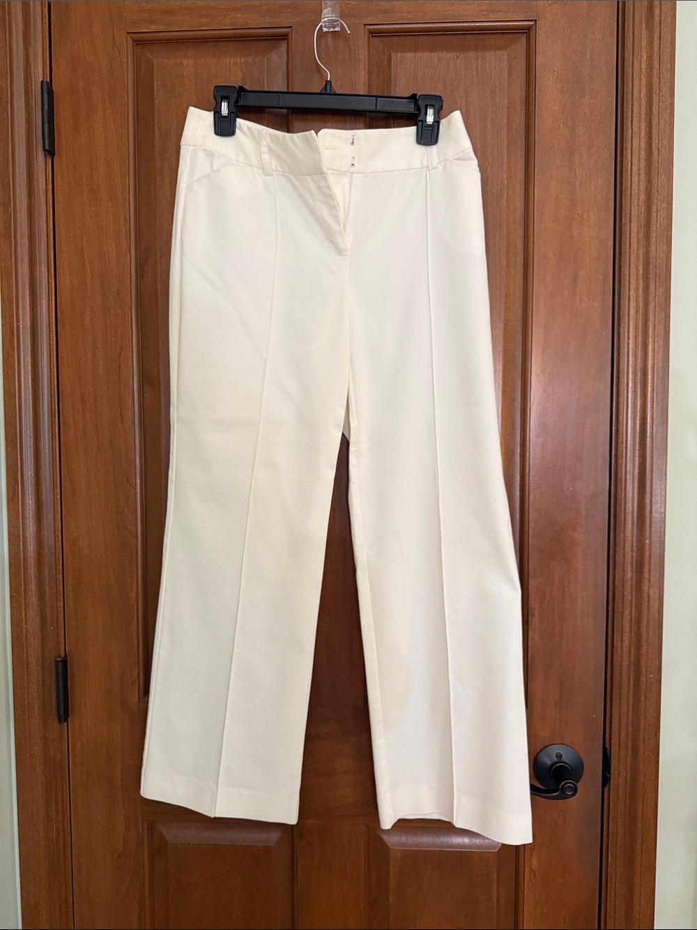 Nine & Co. Ivory Wide-Leg Trousers